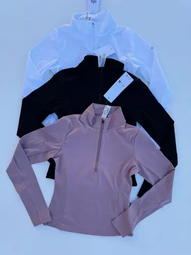 تیشرت آستین بلند نیم زیپ ALO