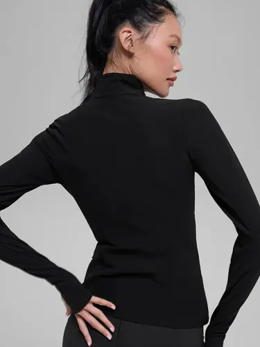 تیشرت آستین بلند نیم زیپ ALO