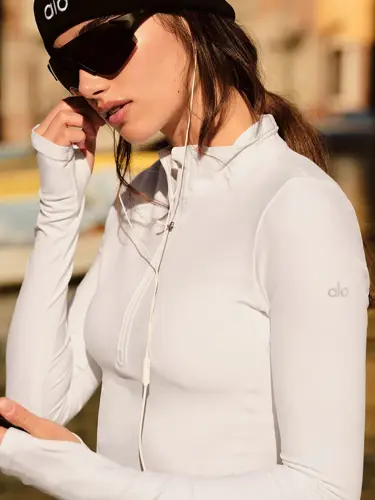 تیشرت آستین بلند نیم زیپ ALO