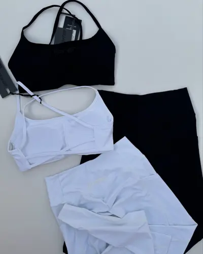 ست نیمتنه لگ چین دار BO&TEE