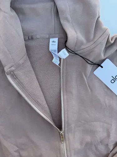 کراپ هودی فول زیپ ALO