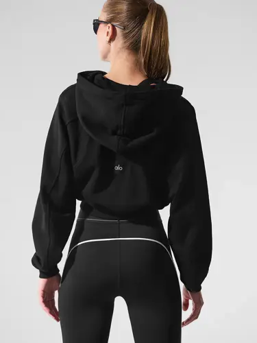 کراپ هودی فول زیپ ALO