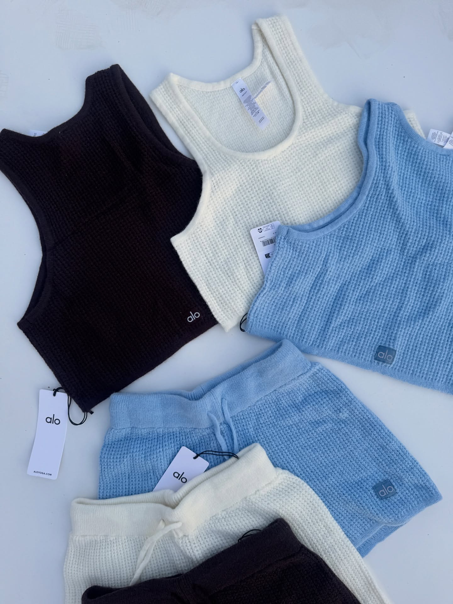 ست کراپ شورتک بافت کشمیر ALO