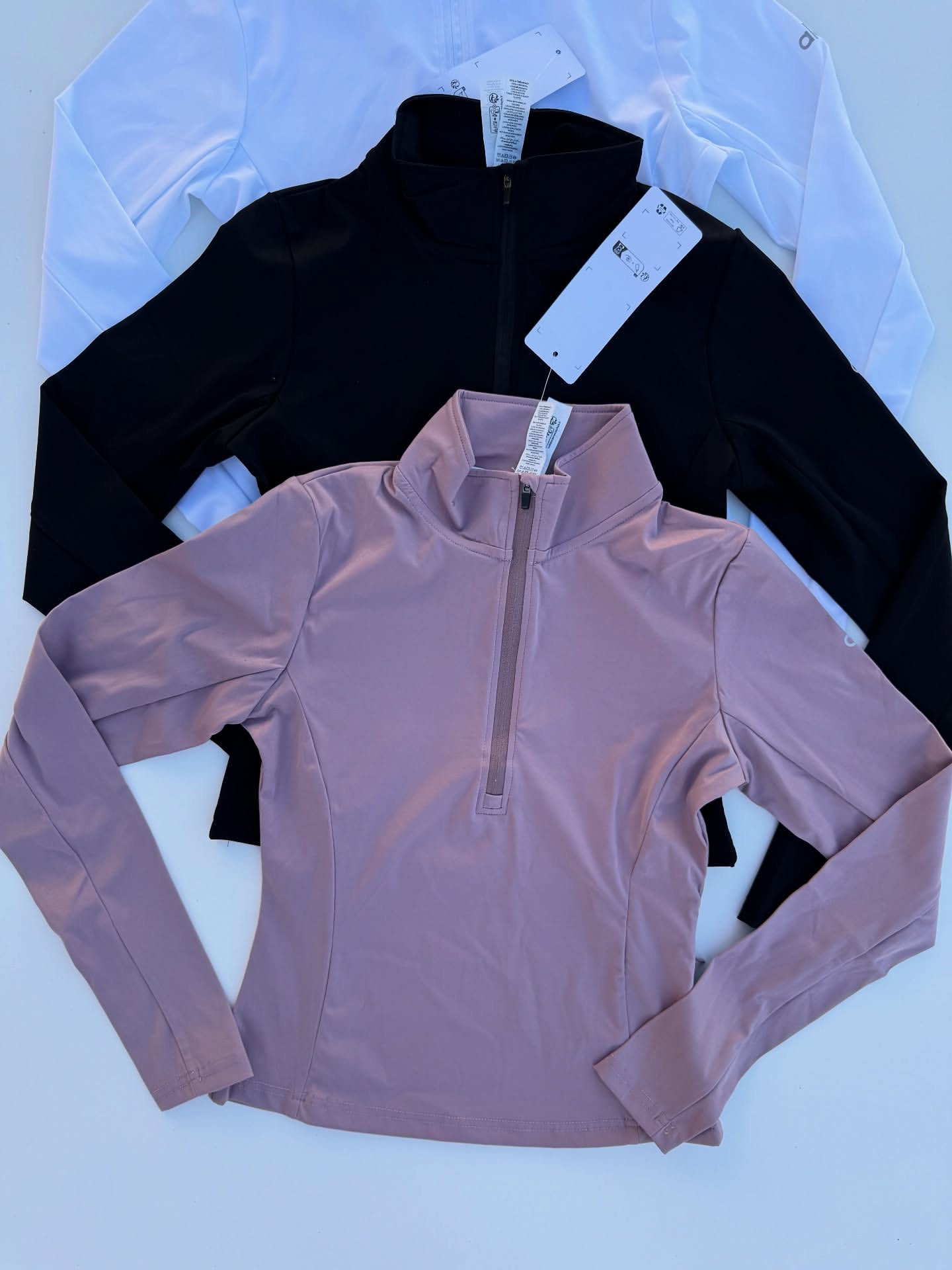 تیشرت آستین بلند نیم زیپ ALO