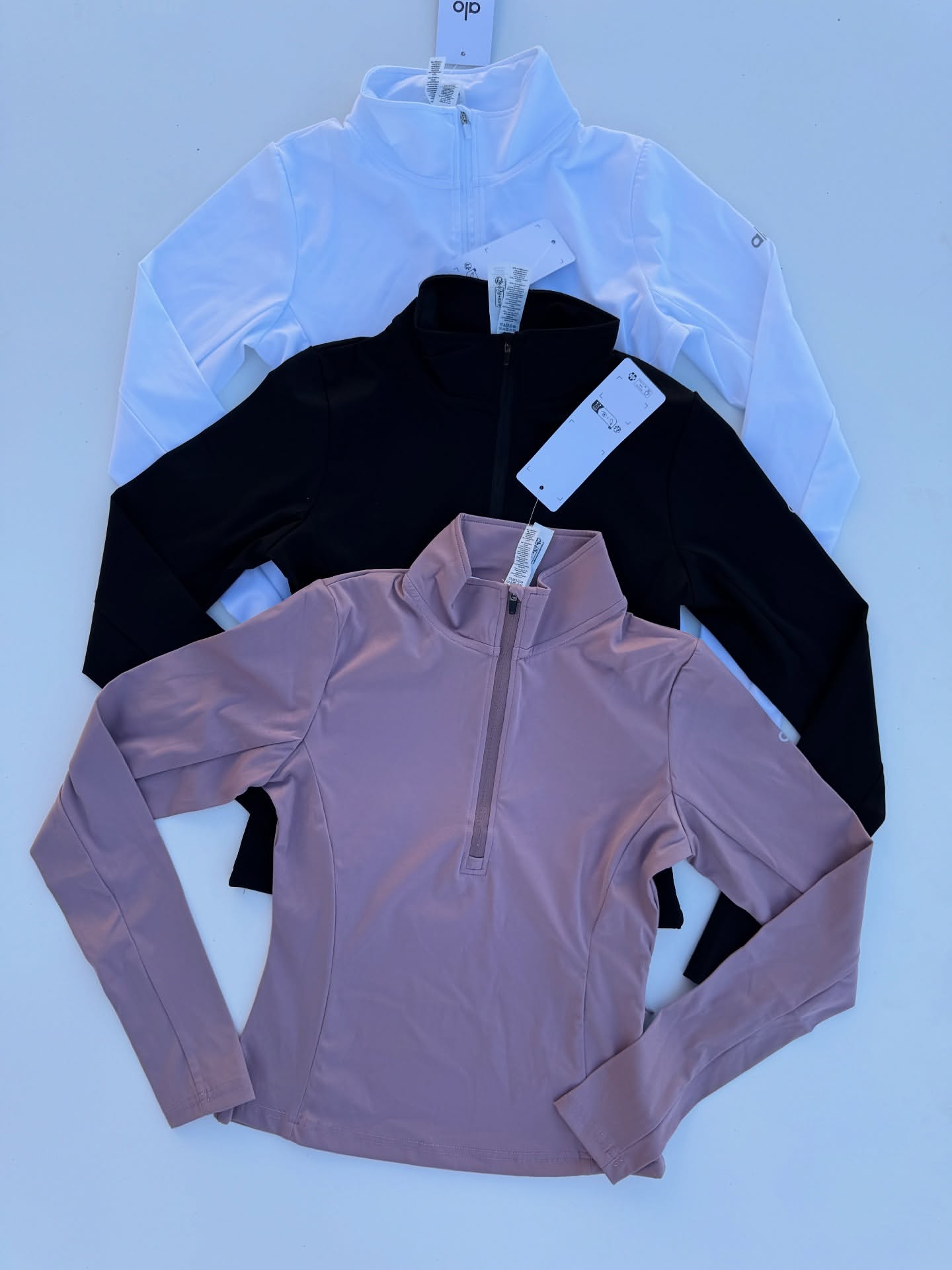 تیشرت آستین بلند نیم زیپ ALO