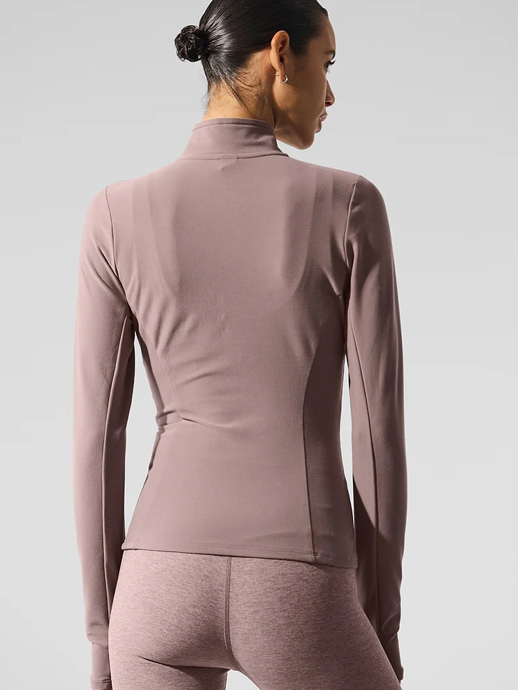 تیشرت آستین بلند نیم زیپ ALO