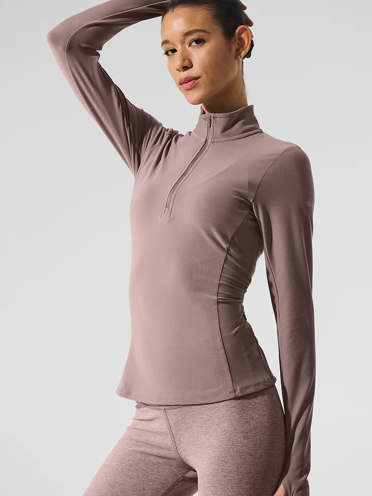 تیشرت آستین بلند نیم زیپ ALO