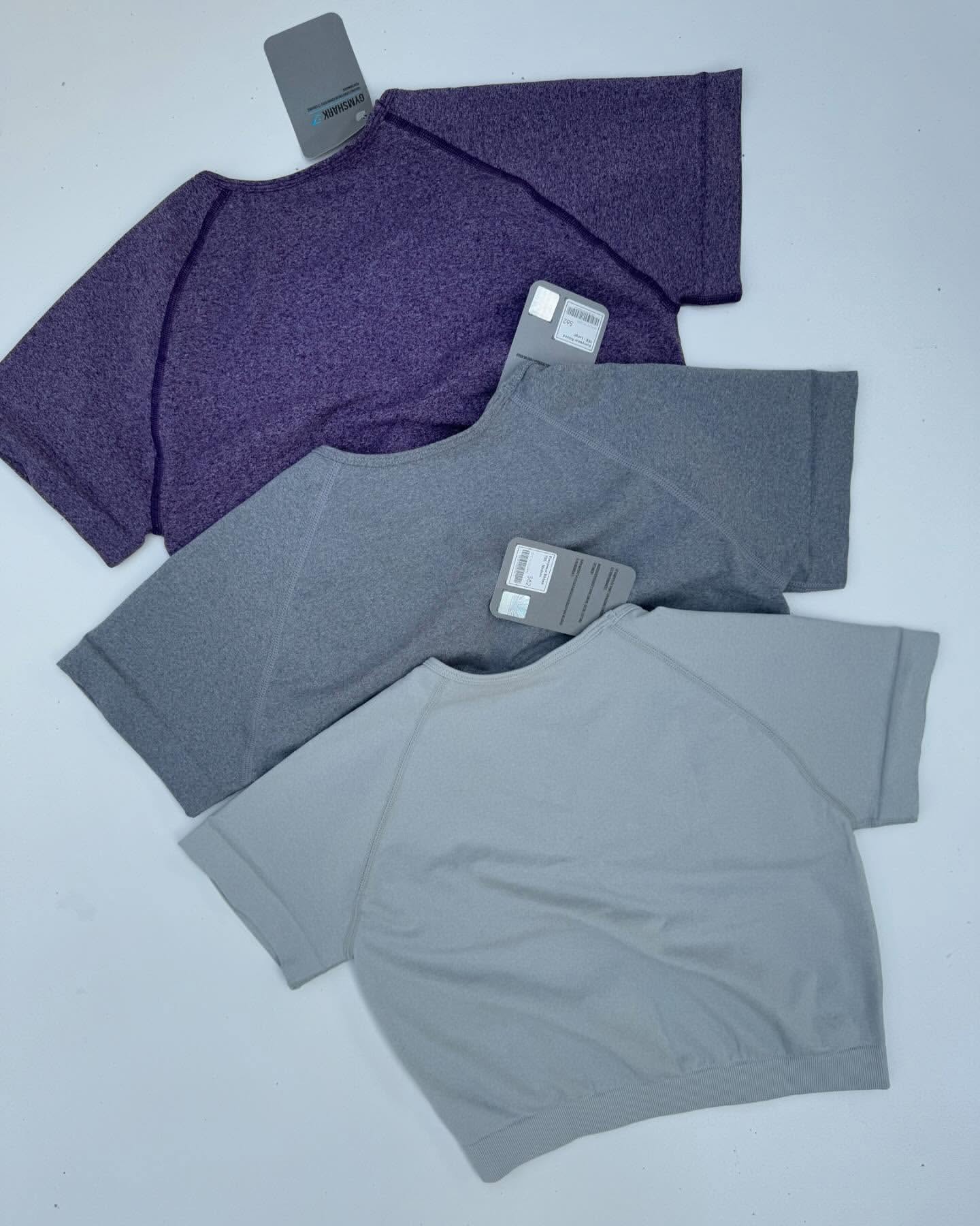 کراپ سیملس جلو چین دار Gymshark