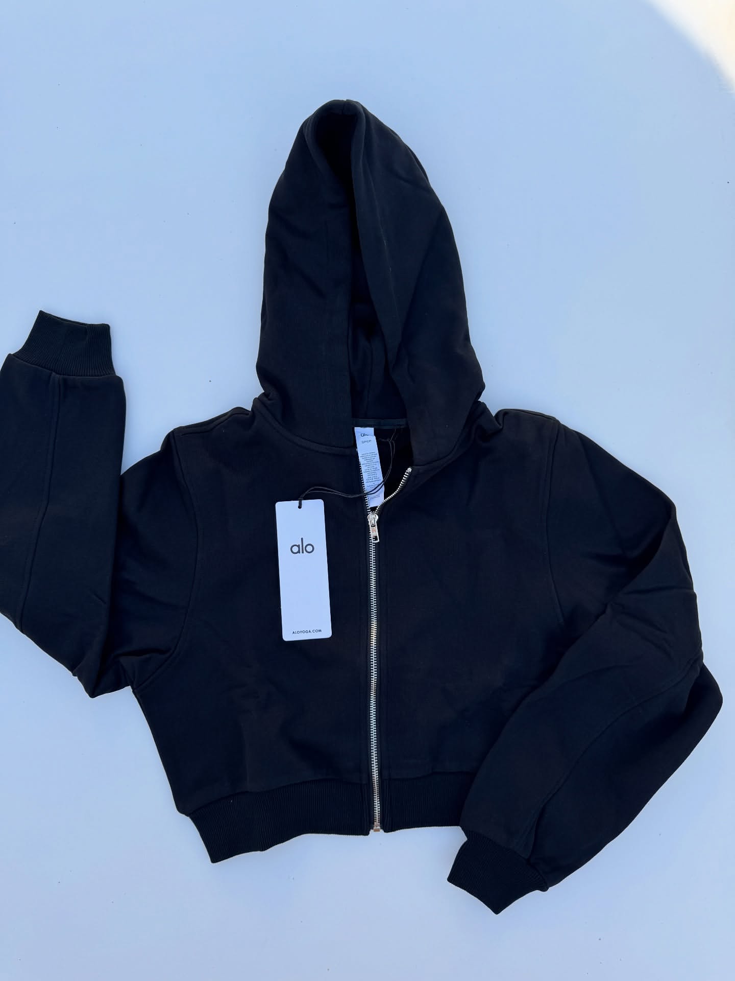 کراپ هودی فول زیپ ALO