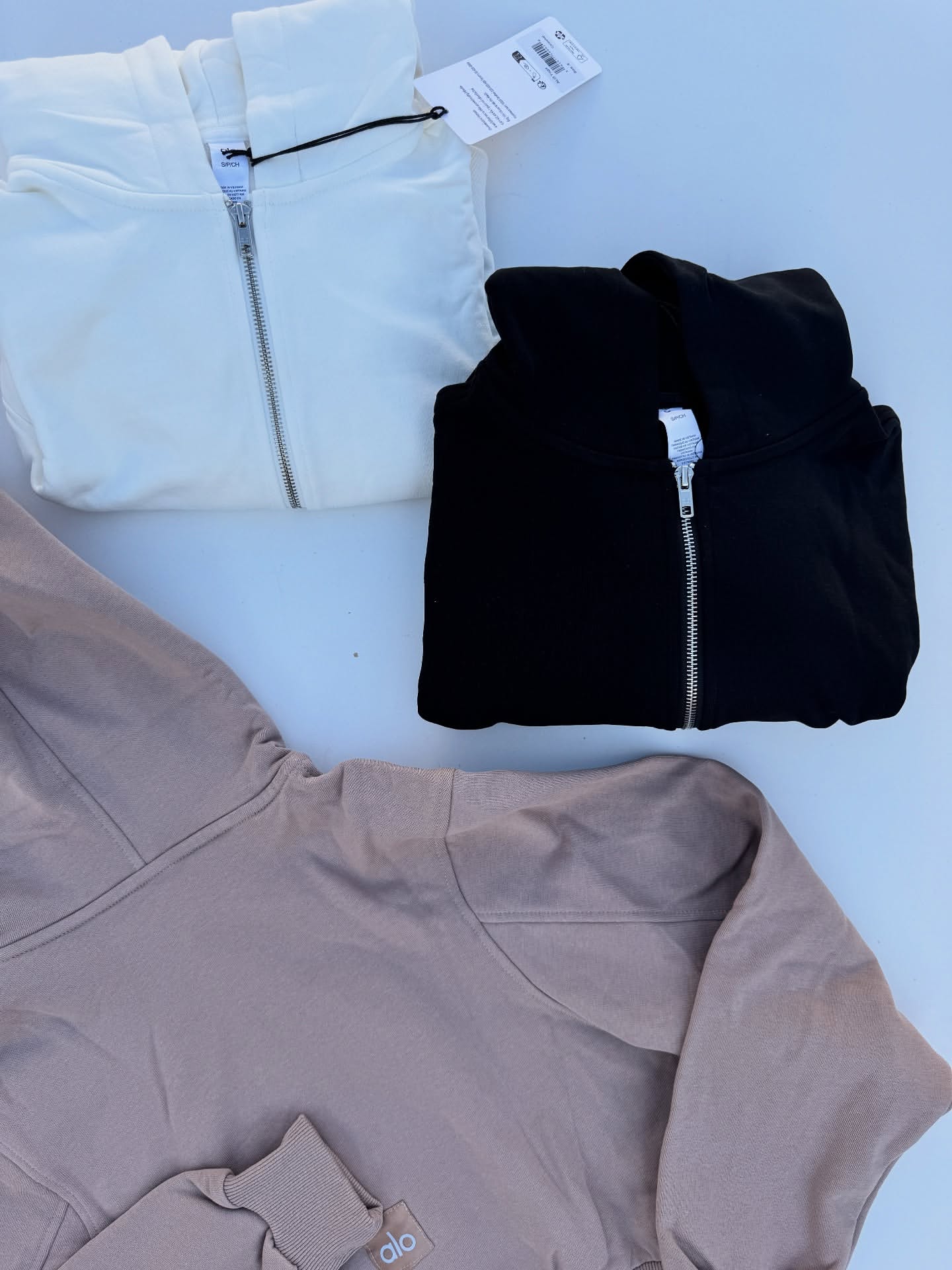 کراپ هودی فول زیپ ALO