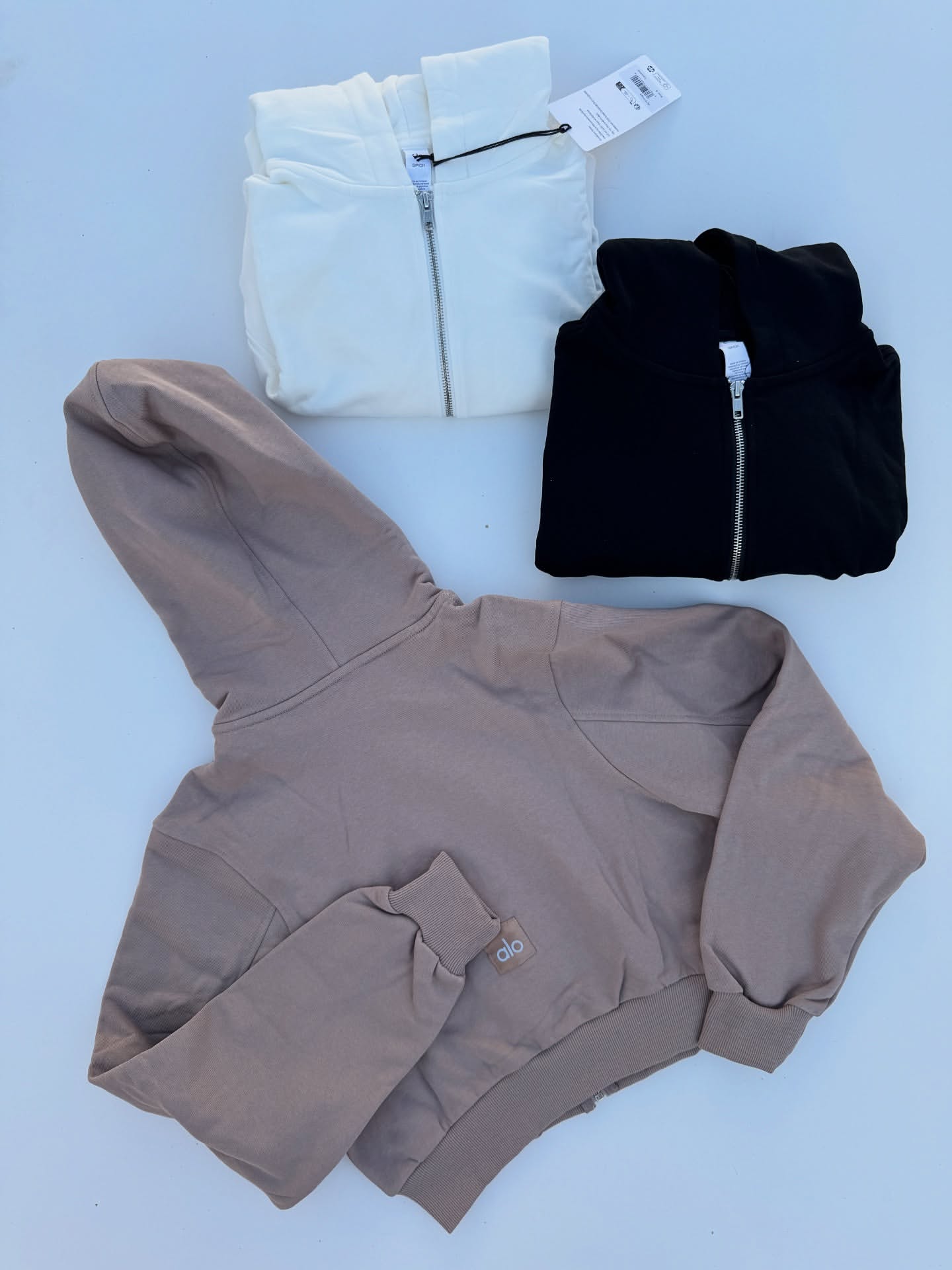 کراپ هودی فول زیپ ALO