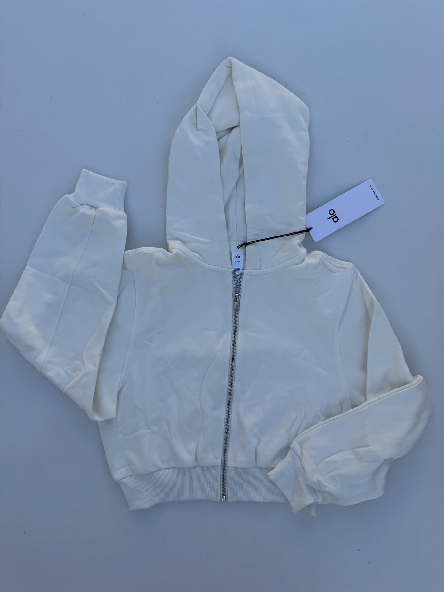 کراپ هودی فول زیپ ALO