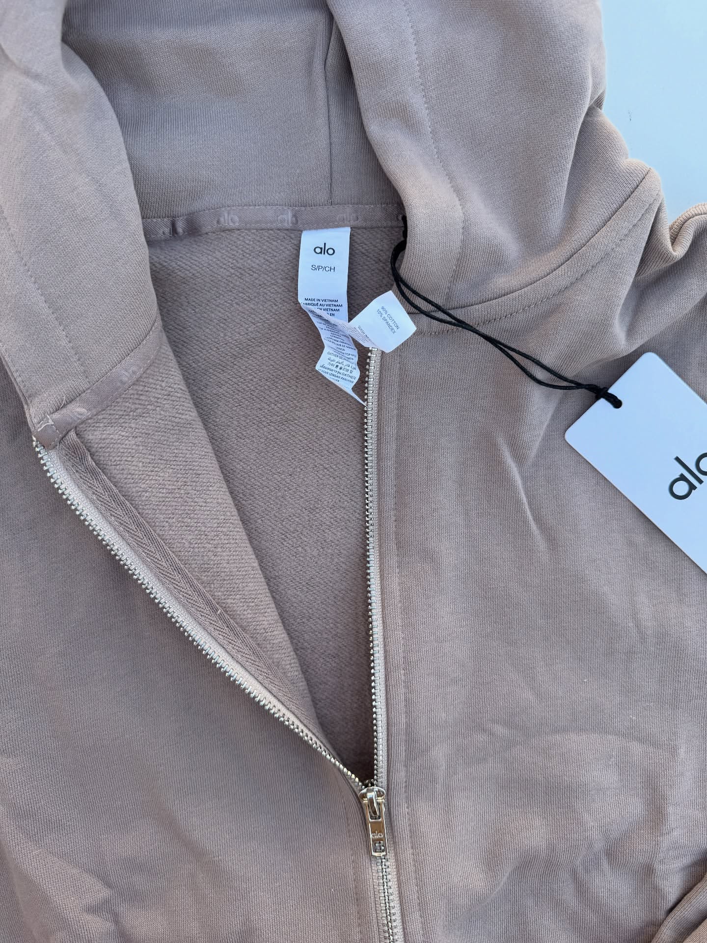 کراپ هودی فول زیپ ALO