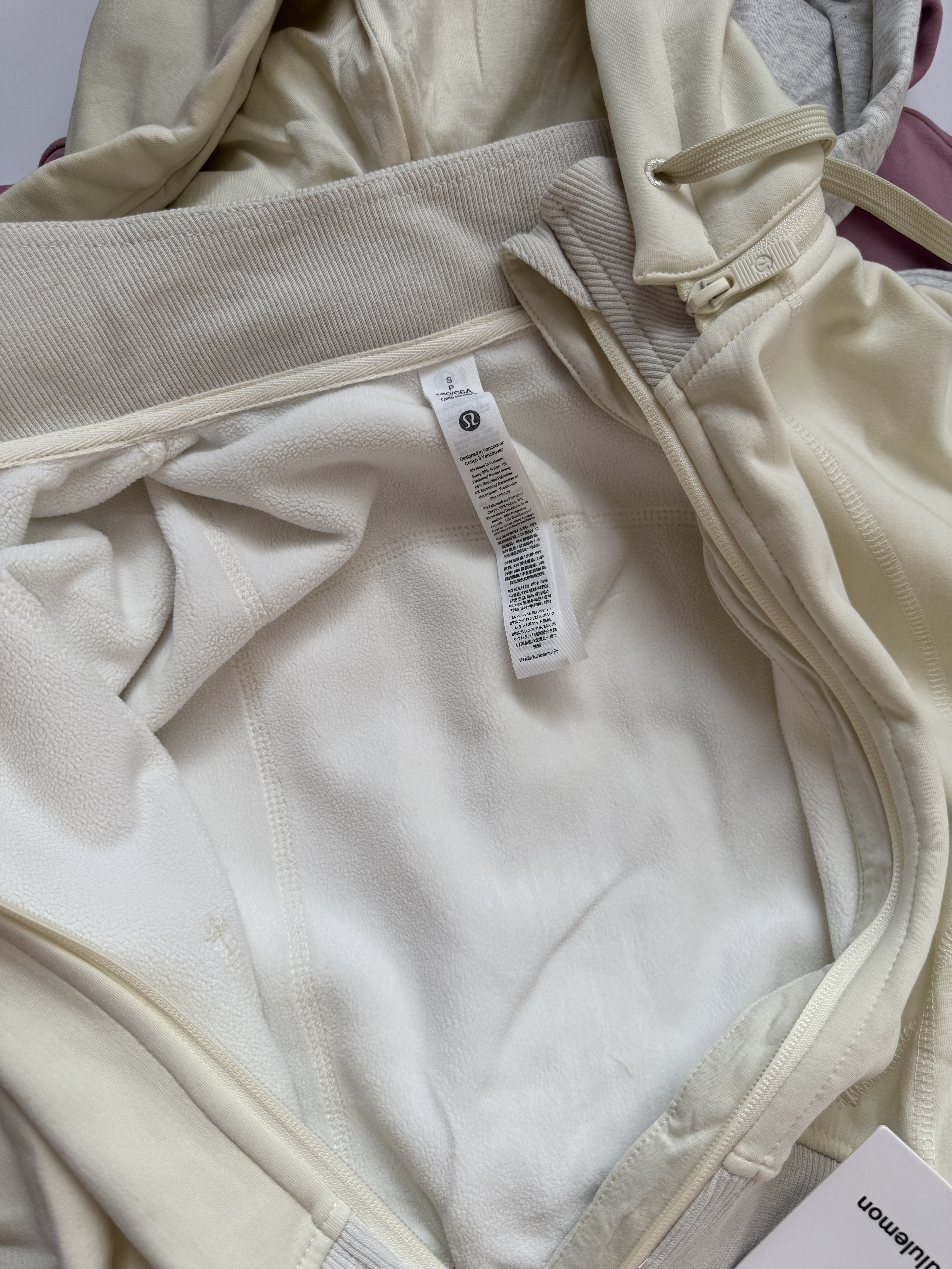 کراپ هودی فول زیپ Lululemon