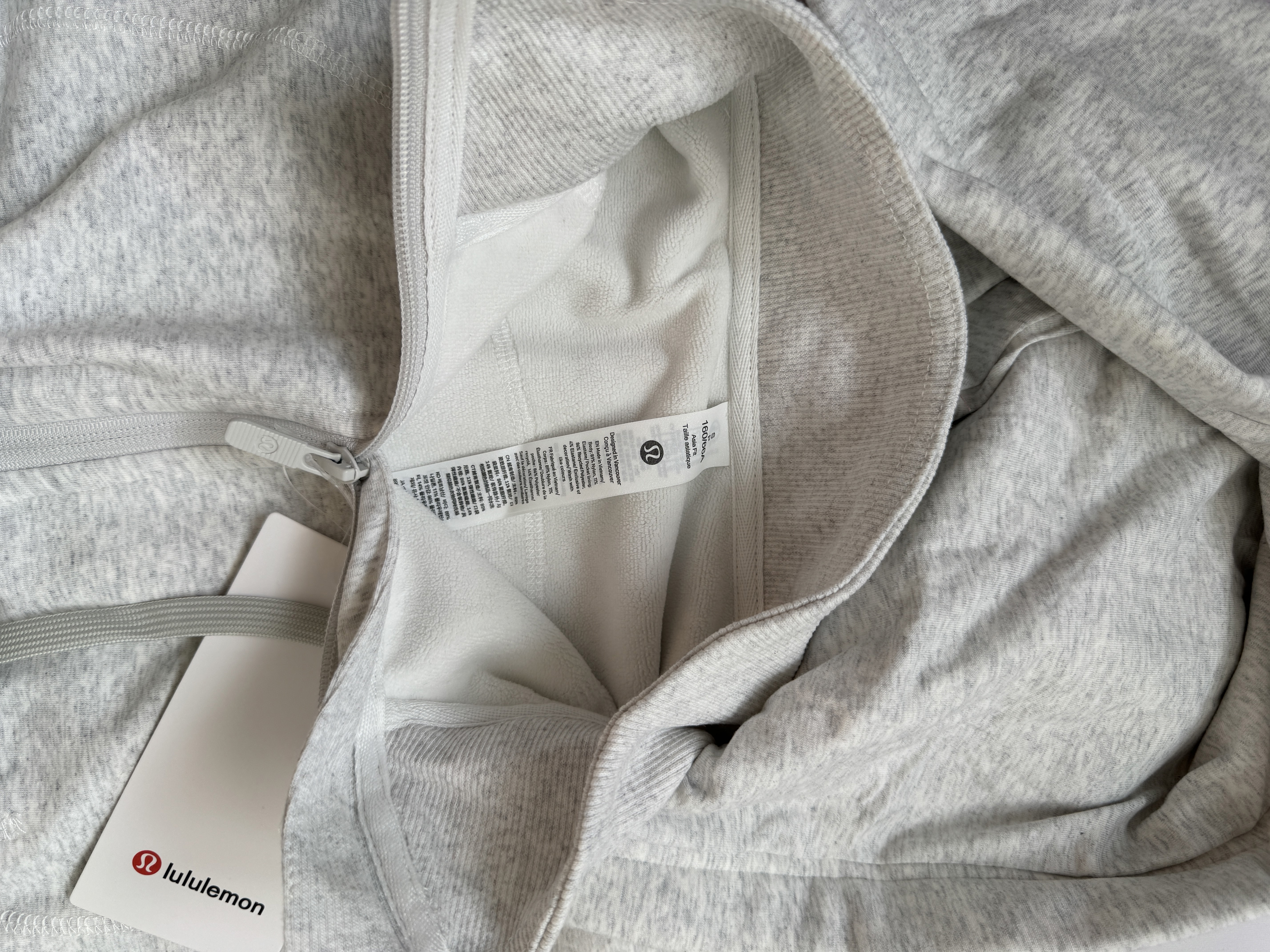 کراپ هودی فول زیپ Lululemon