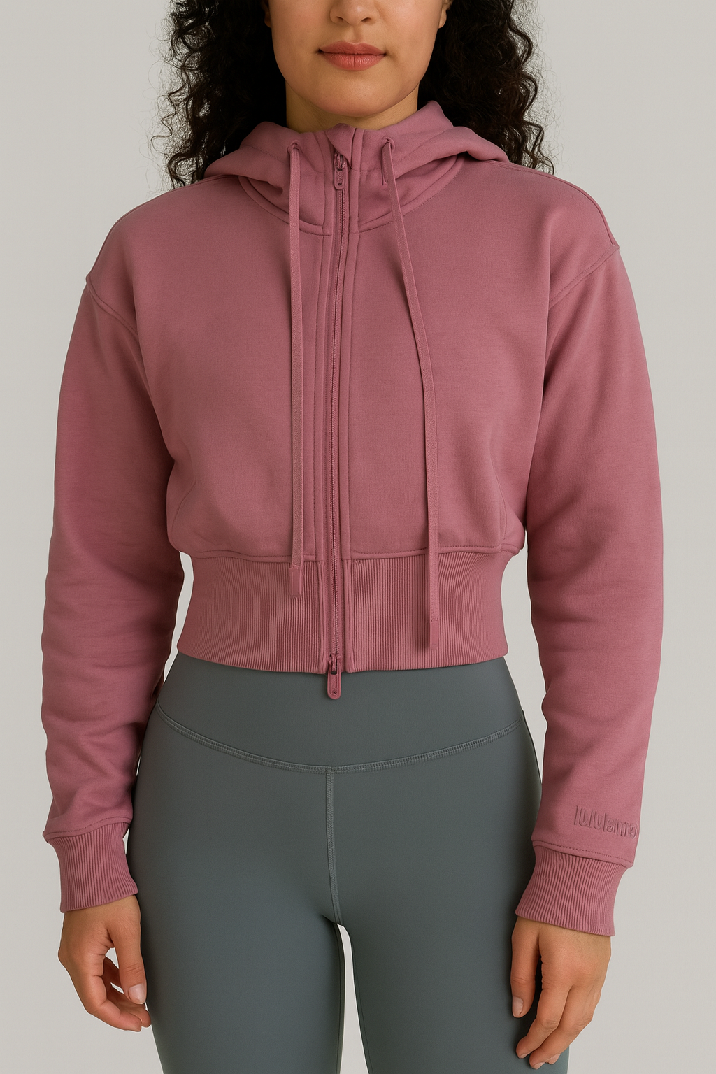 کراپ هودی فول زیپ Lululemon