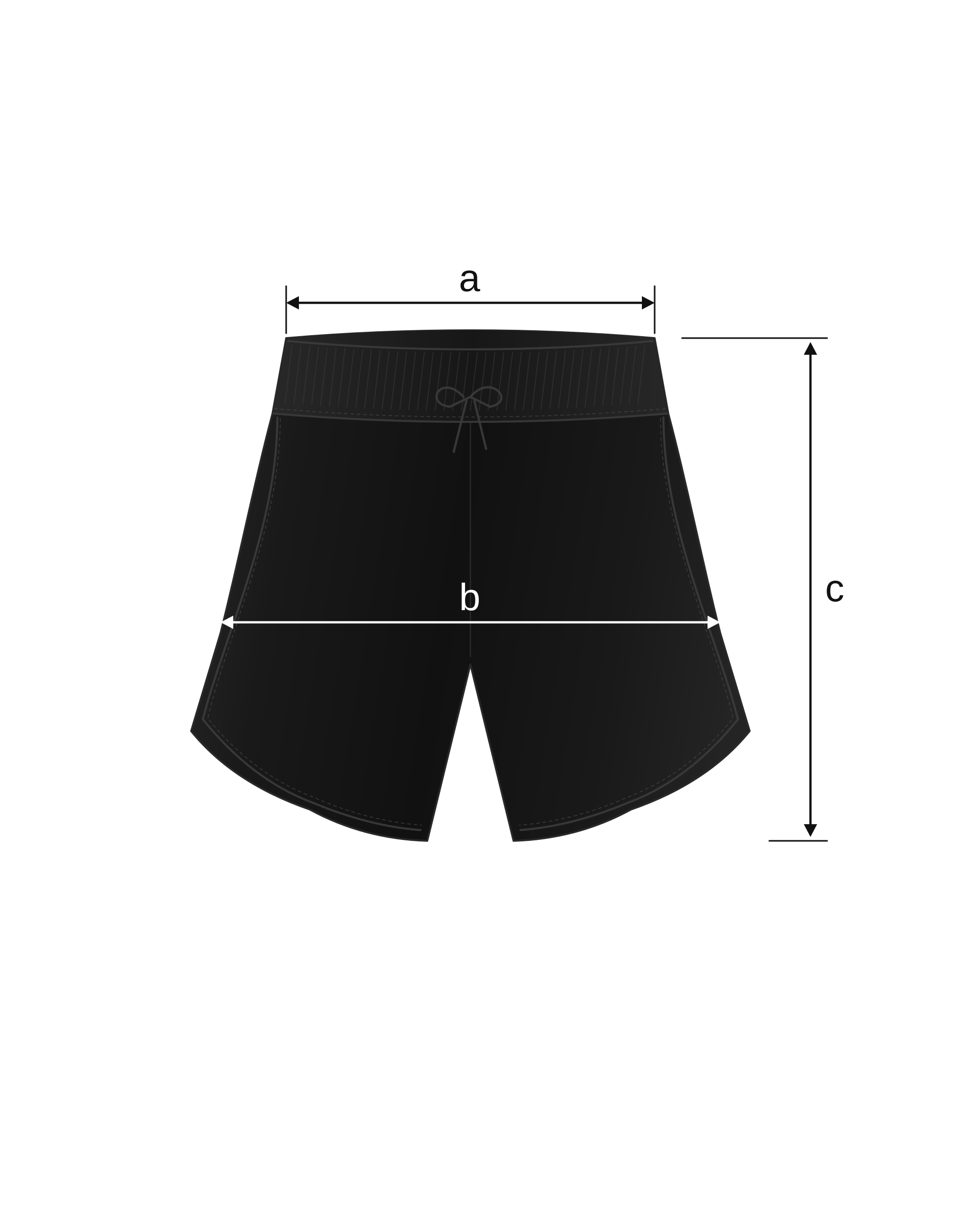 طرح اندازه‌گیری شورتک برای شورتک Stretch Woven Lululemon